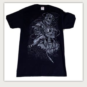 Hip Hop Legends Biggie Easy E Tupac Skull Shirt